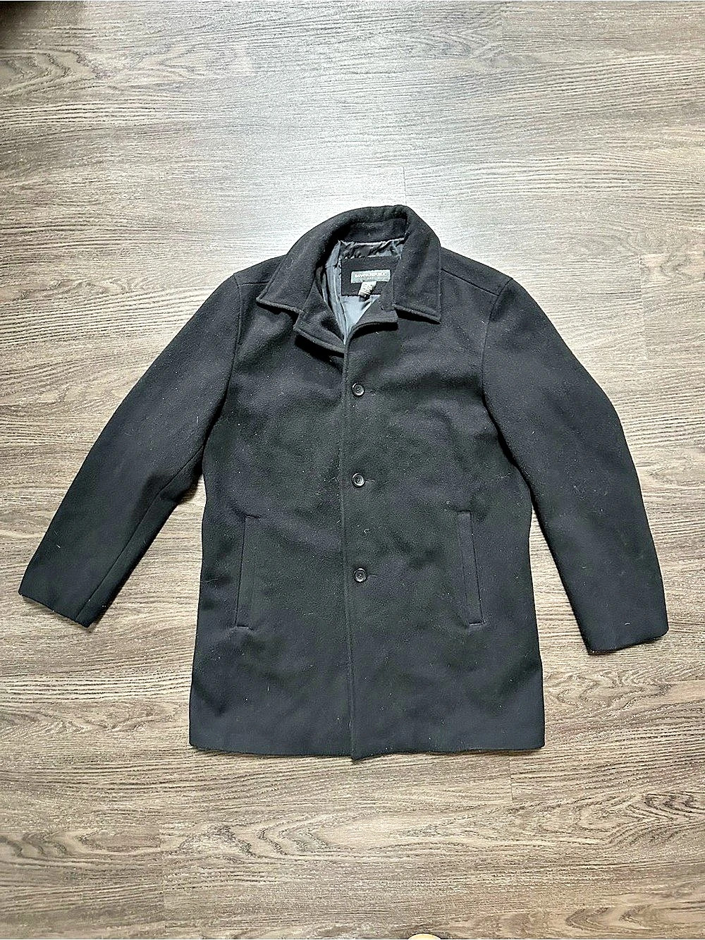Banana Republic Men's Wool Blend Car Coat Black Size Small